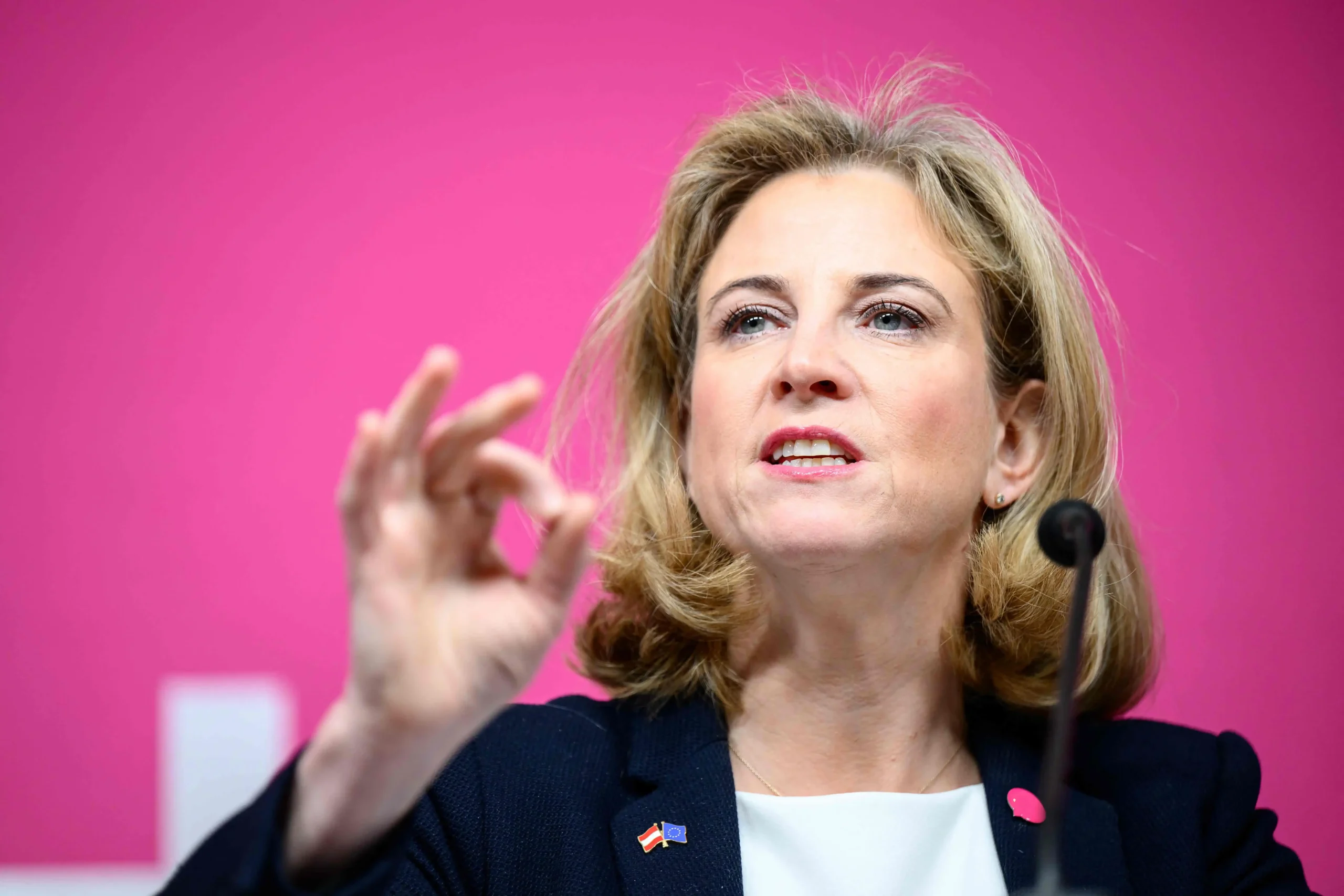 Беате Майнл-Райзингер, лидер австрийской партии NEOS