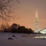 Lakhta Center at night in December