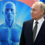 Russian President Vladimir Putin while visiting the Center for Diagnostics and Telemedicine