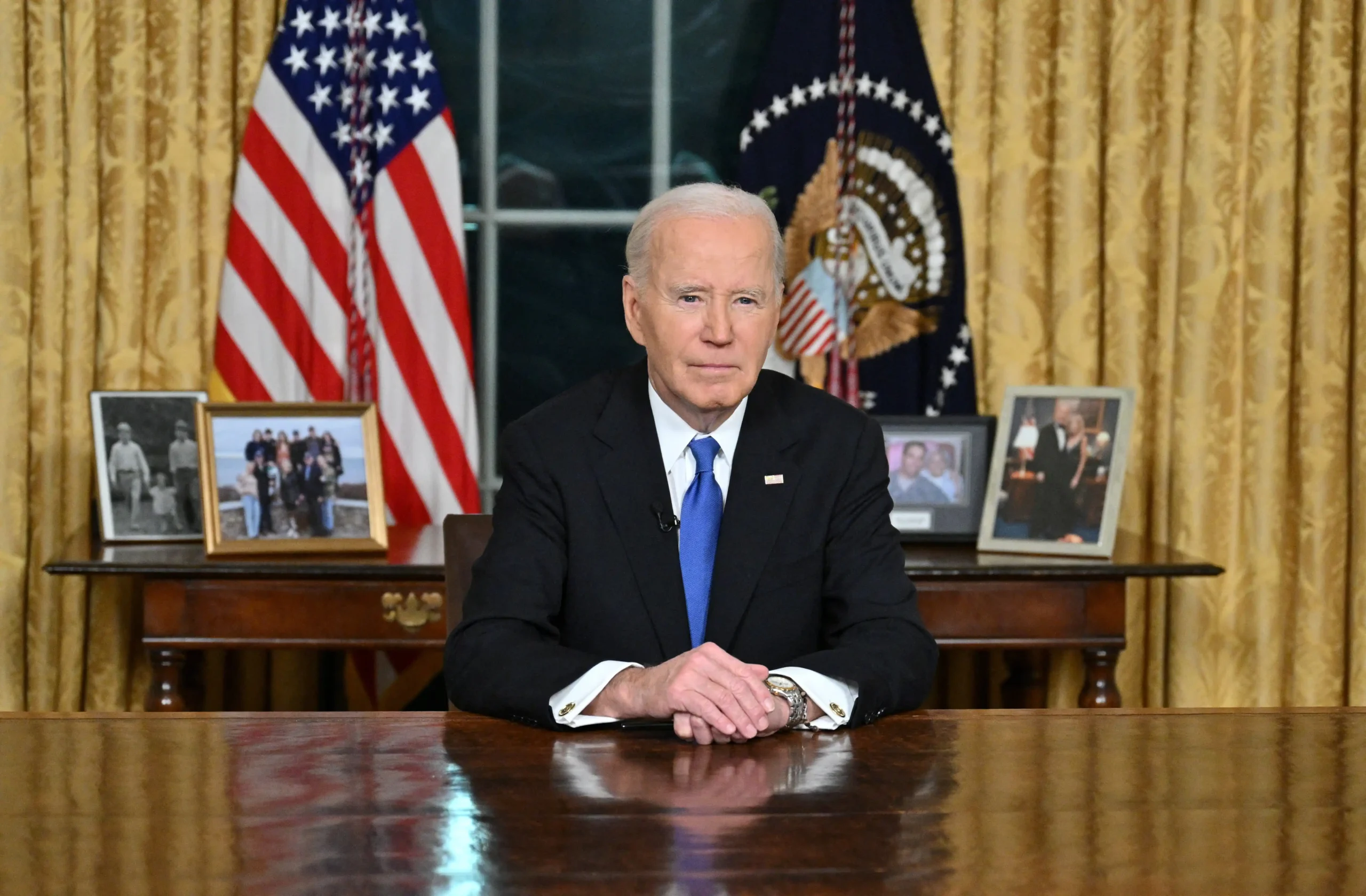 Outgoing U.S. President Joe Biden delivers a farewell address to the nation