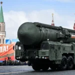 A Russian Yars intercontinental ballistic missile