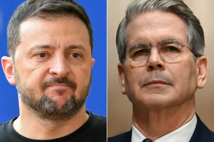 Министр финансов США Скотт Бессент и Владимир Зеленский