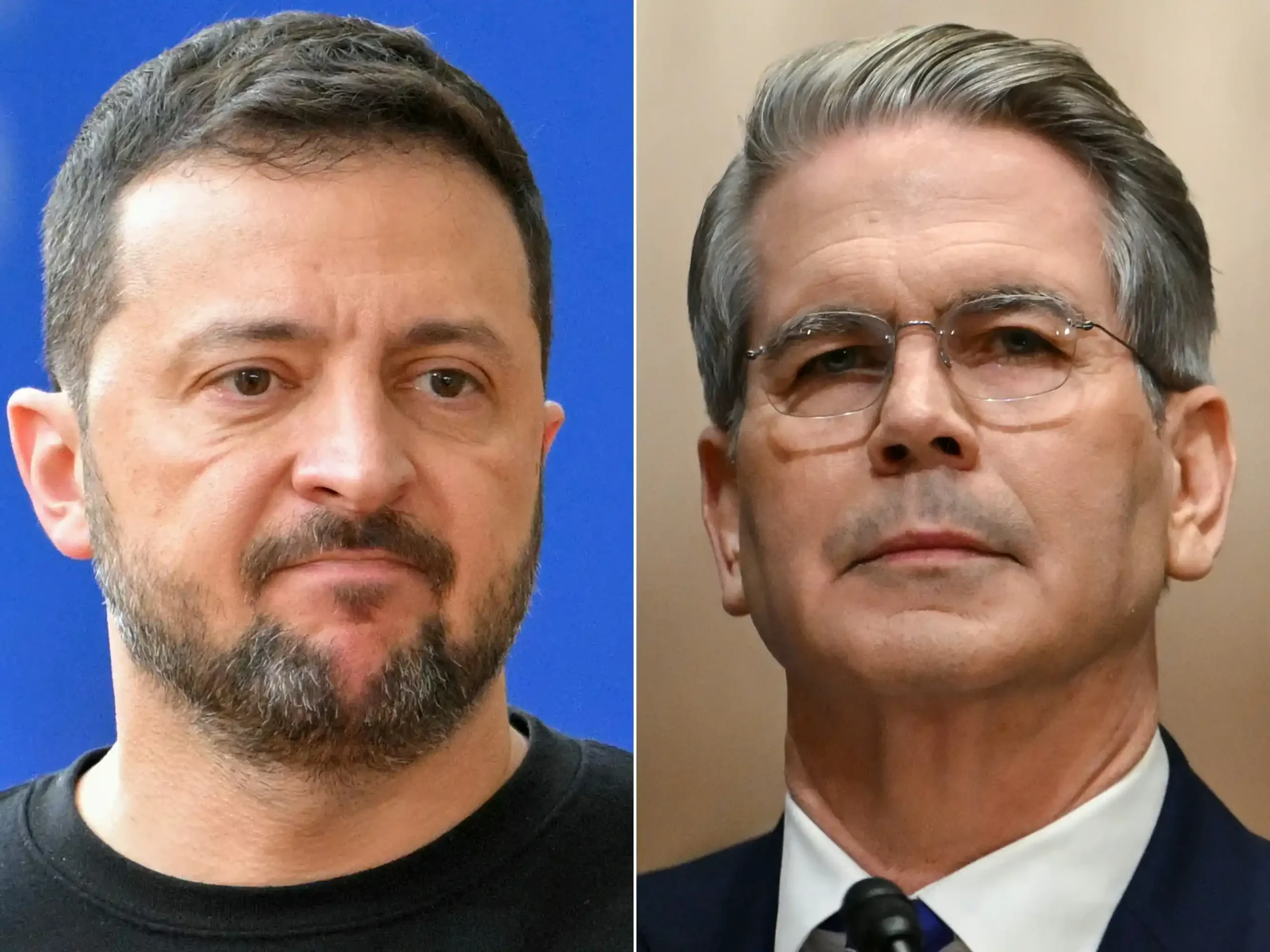 Министр финансов США Скотт Бессент и Владимир Зеленский