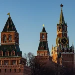 A view of the towers of the Kremlin