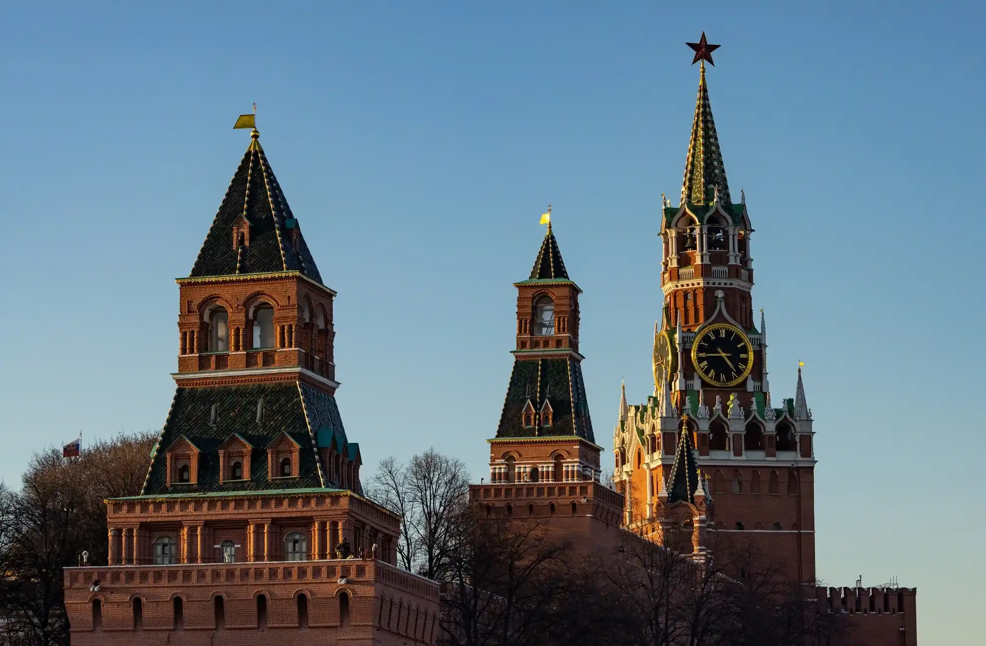 A view of the towers of the Kremlin