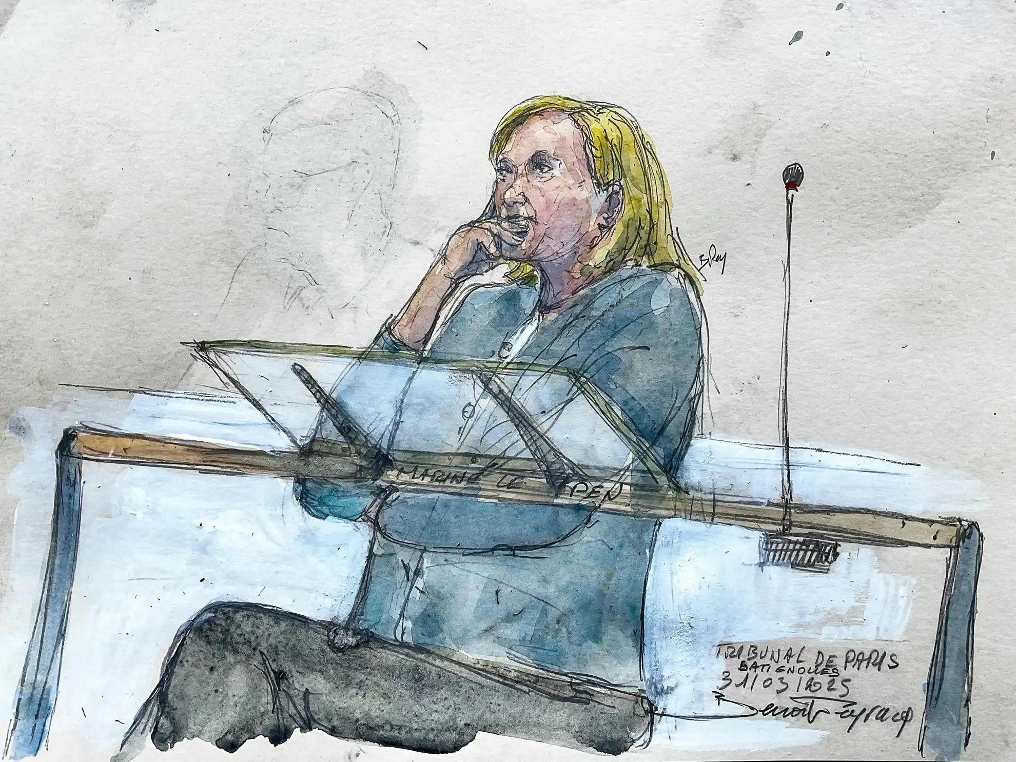 Марин Ле Пен в суде