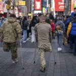 Ukrainian servicemen in New York City