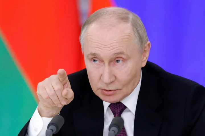 Владимир Путин на встрече с Александром Лукашенко
