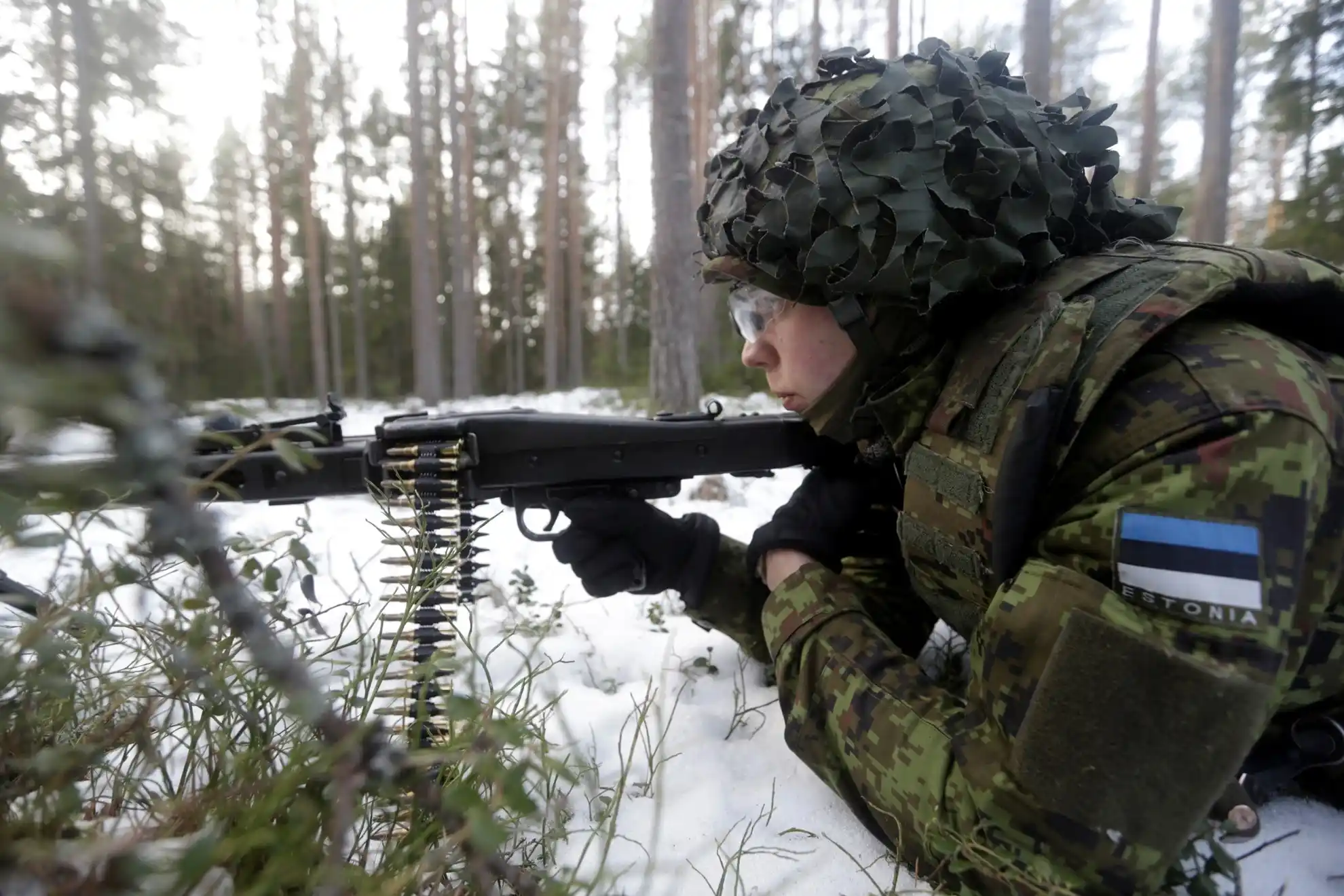 Солдат-срочник эстонской армии