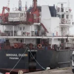 The Russian ship Mikhail Dudin