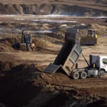 Вид на карьер по добыче ильменита