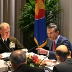 Pete Hegseth in Singapore