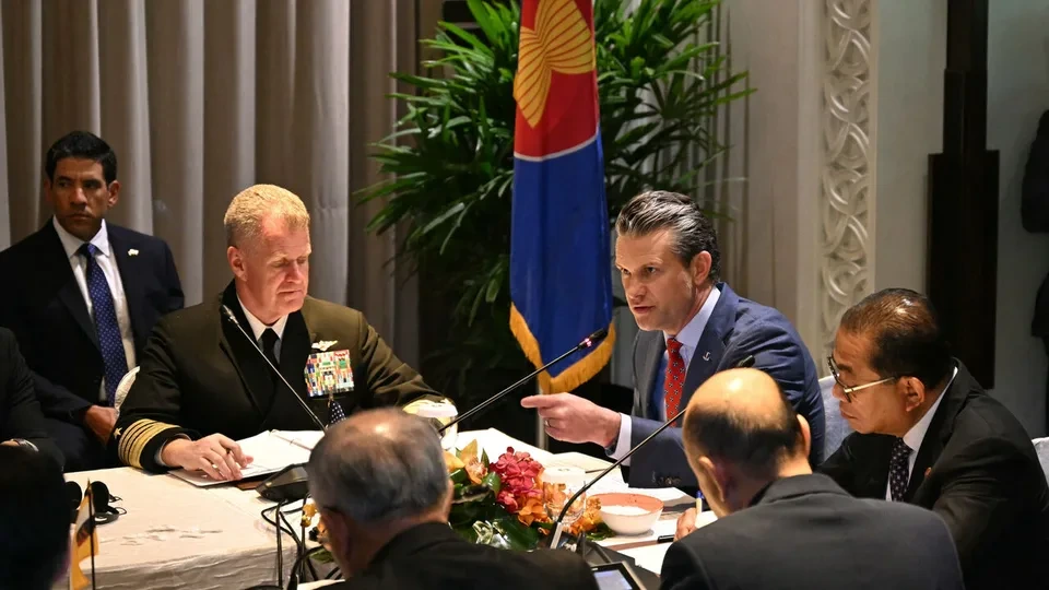 Pete Hegseth in Singapore