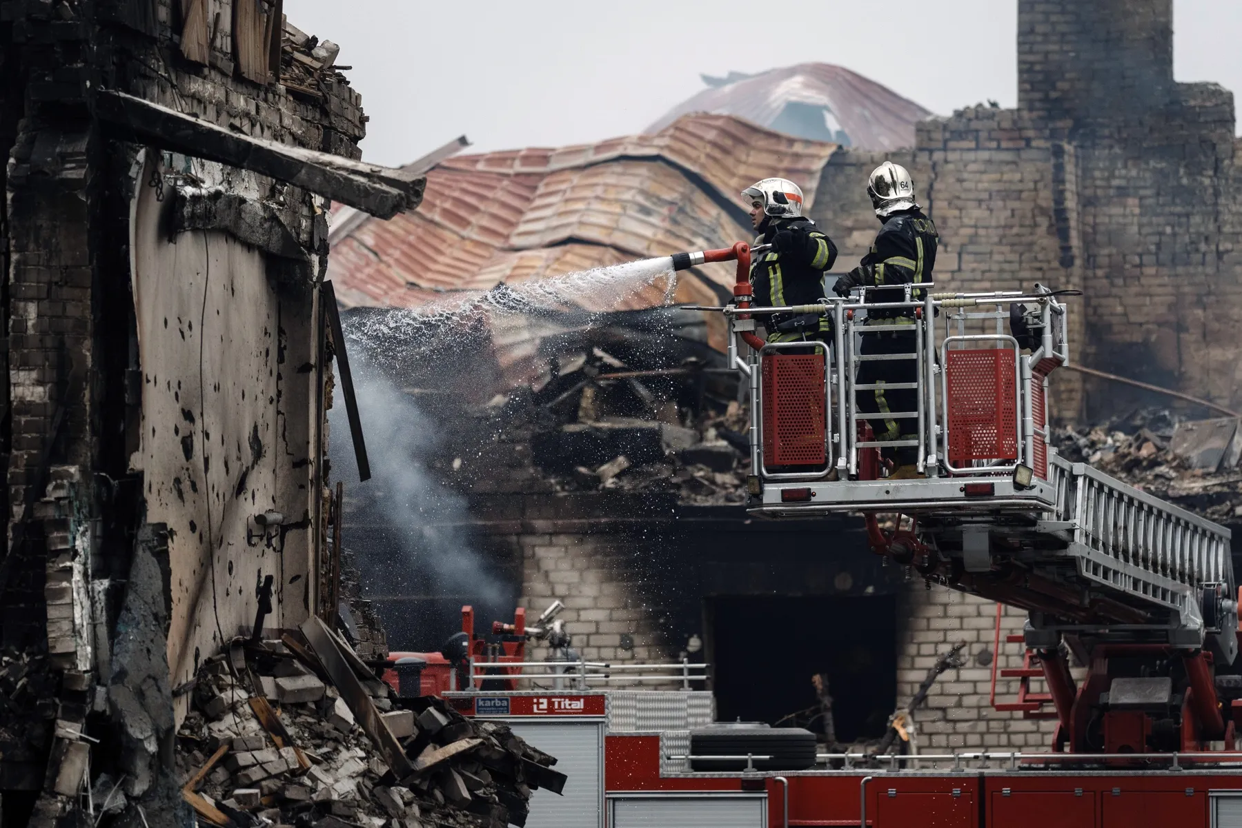 Firefighters in Kyiv