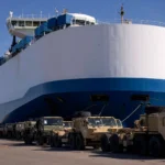 Американские военные машины в Эсбьерге, Дания