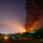 Thick smoke rises over Tehran