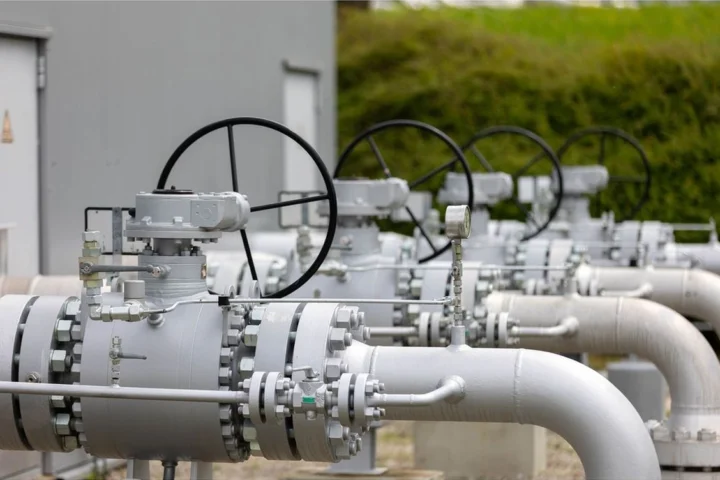 An LNG storage facility in Germany