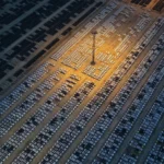 автомобили в порту Нанкина