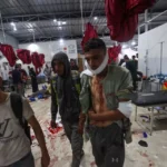 Israelis shelled a food distribution point at Al-Awda Hospital