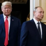 Президенты Трамп и Путин в Хельсинки 2018
