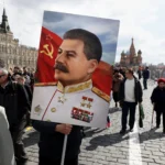A poster depicting Soviet leader Joseph Stalin
