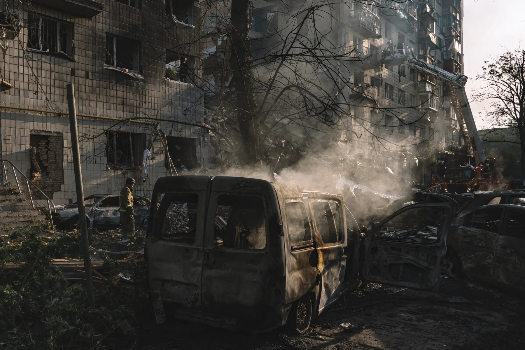 Обломки после удара