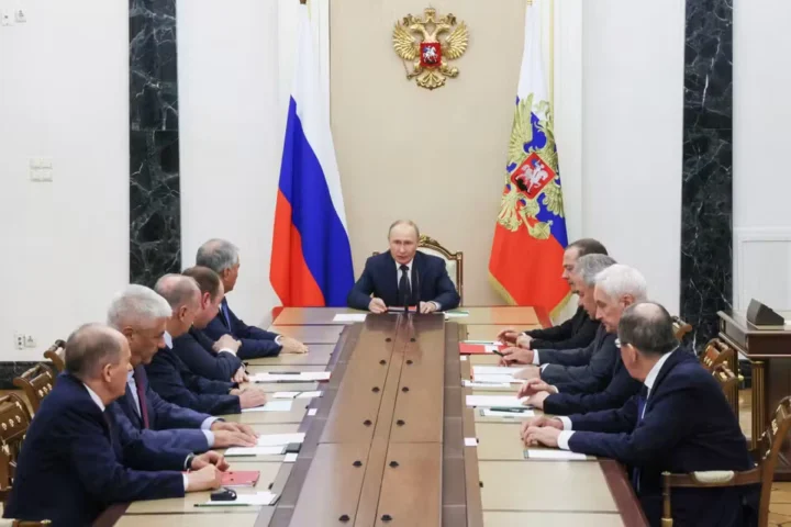 Vladimir Putin holds a Security Council meeting