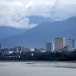 Вид на центр города Анкоридж