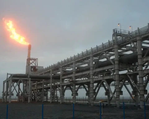 A gas flare