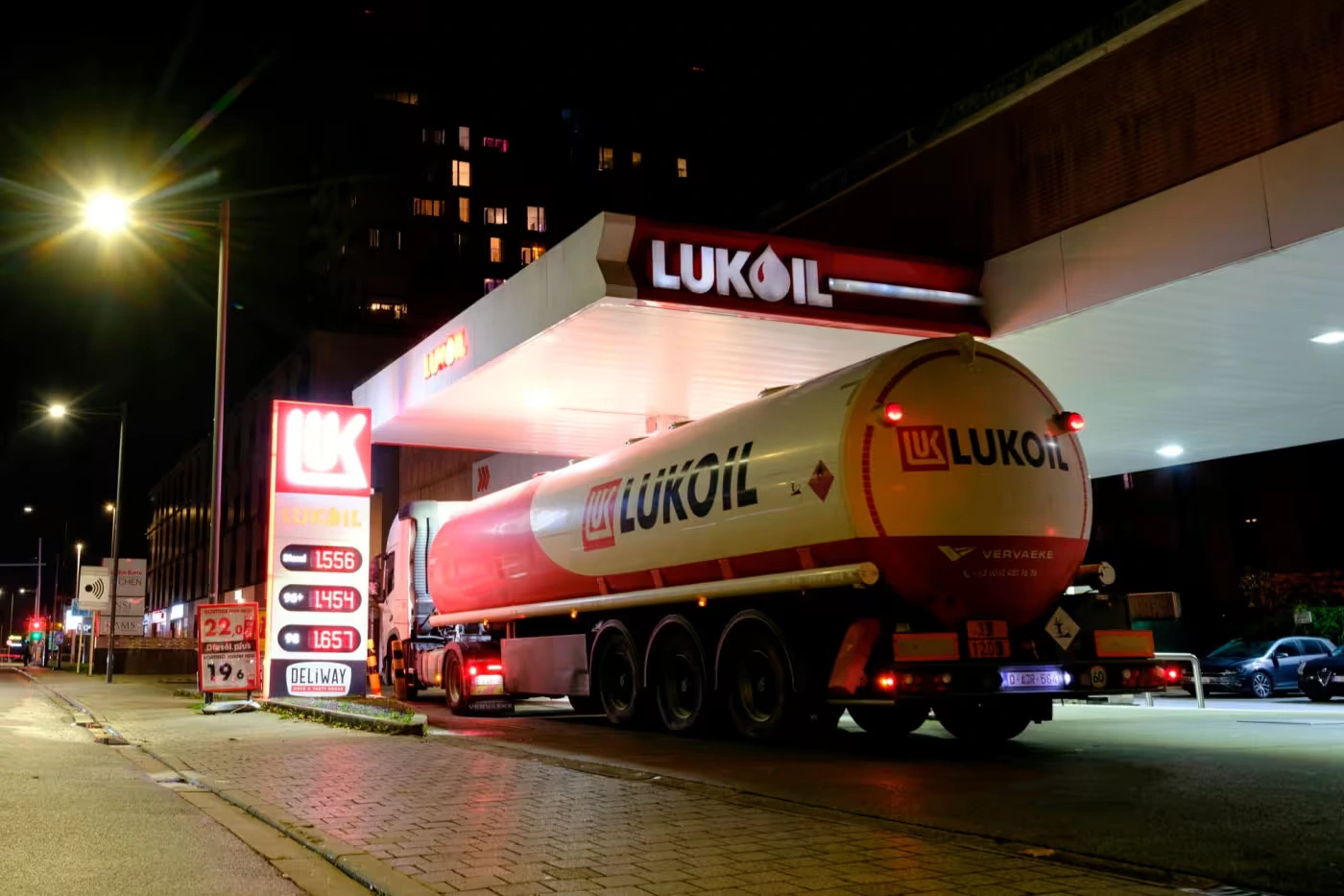 Eine Lukoil-Tankstelle