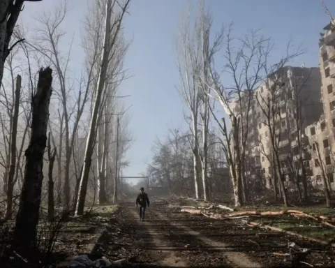 Beschädigte Wohngebäude