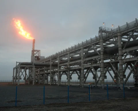 A flare stack