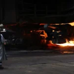 На одном из сталелитейных заводов