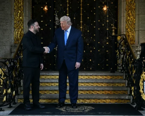 президент Трамп и Владимир Зеленский