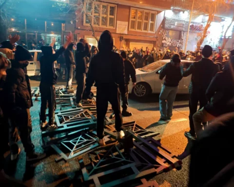 Протест в Тегеране в январе