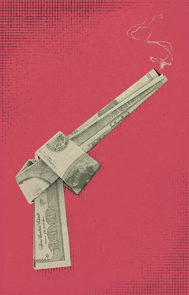 бумажный пистолет