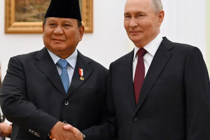 Владимир Путин и Прабово Субианто