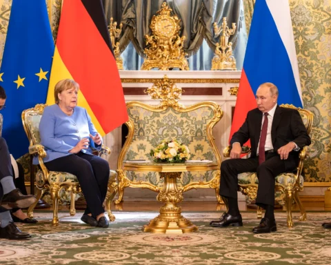 Канцлер Меркель принимает Путина