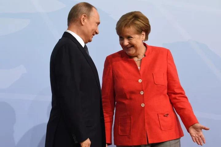 Владимир Путин и Ангела Меркель