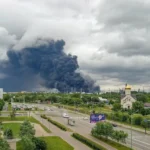 Nach einem ukrainischen Drohnenangriff